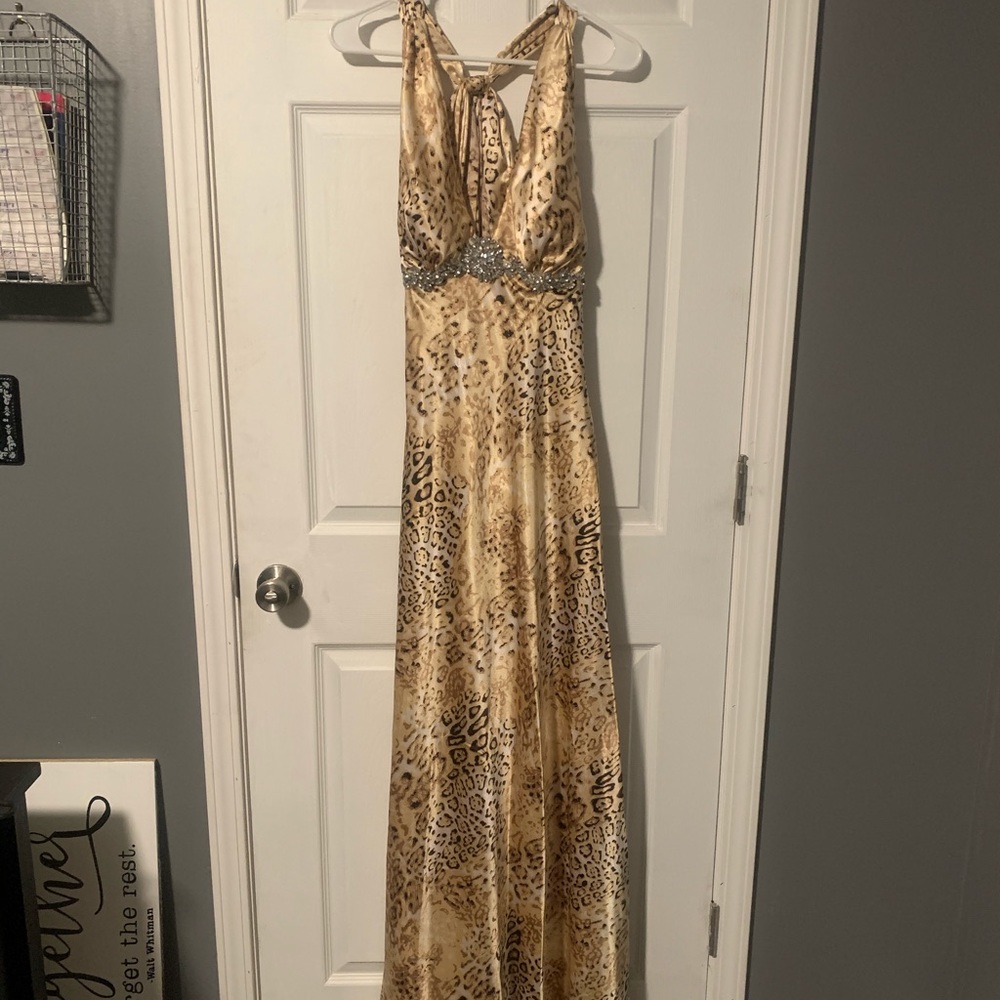 Riva Designs leopard formal dress - size 10.